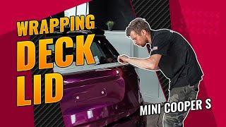 Wrapping Deck Lid on Mini Cooper S