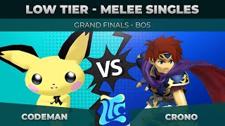 Low Tier Melee Grand Finals : Codeman vs Crono | Pichu vs Roy - Low Tide City