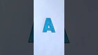#shorts #shots how to draw letter "A"#3d #art