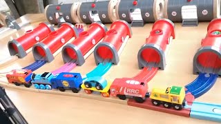 Brio Thomas and Friends Trains w/ Fire Truck Vehicles Wooden Railway Train for Kids educational toy