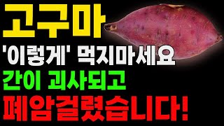 고구마 절대로 이렇게 먹지마세요! 이렇게 먹어야 병든 혈관이 살아납니다! 고구마가 독이되는 사람, 건강 음식 고구마 효능