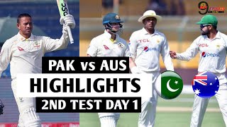 PAK vs AUS 2ND TEST DAY 1 HIGHLIGHTS 2022 | PAKISTAN vs AUSTRALIA 2ND TEST HIGHLIGHTS 2022