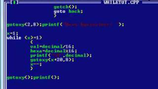 Turbo C Tutorial Part 7 (while loop & toupper/tolower)