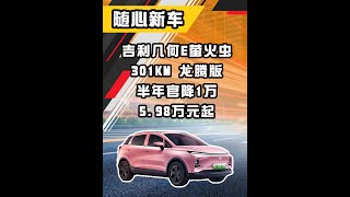 吉利几何 E 萤火虫 301KM 龙腾版，半年官降1万，5.98万元起