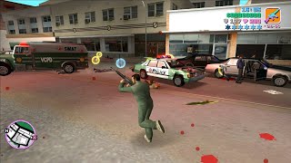 GTA Vice City Police Station Assassination + Epic 6 Star Cop Chase Escape Vol.5