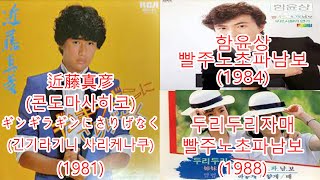 함윤상-빨주노초파남보 + 近藤真彦 - ギンギラギンにさりげなく+ 두리두리자매 #레퍼런스 유사성 표절아님 유사곡