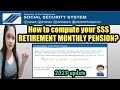 How to compute SSS Retirement monthly pension in 2023?