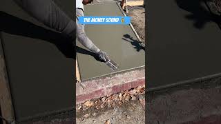 Finishing a Brand New Concrete Sidewalk for The City | Flat #concretework