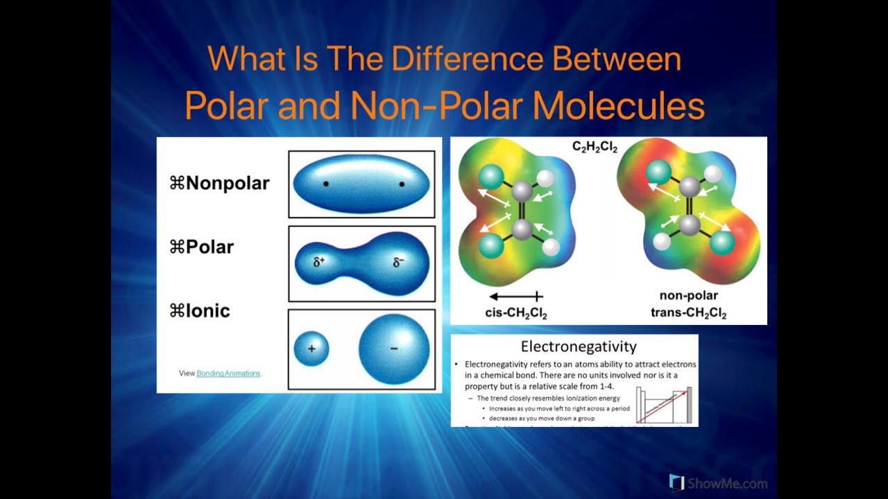 What Is The Difference Between Polar And Non Polar Molecules - YouTube