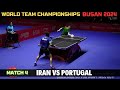 Marcos Freitas vs Noshad Alamiyan | ITTF World Team Table Tennis Championships Finals Busan 2024