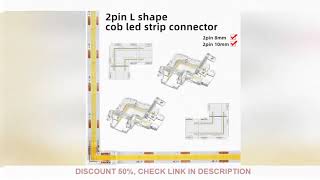 Conector de canto sem solda para luzes LED Strip conectores COB em forma de L 8mm 10mm