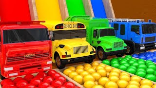 Construction Vehicles Learn Colors with Magic Box Nursery Rhymes and Kids Songs Children Education