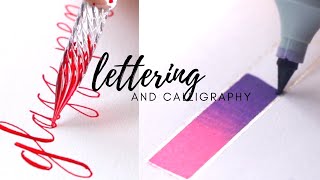 Calligraphy lettering drawing ideas ft. gradient marker ✨