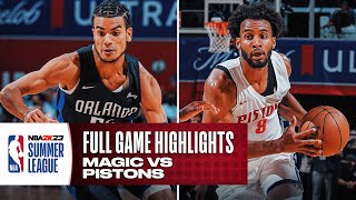 MAGIC vs PISTONS | NBA SUMMER LEAGUE | FULL GAME HIGHLIGHTS