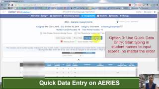 Using Quick Data Entry on AERIES
