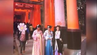 嘻嘻娱乐 2015 3月：徐娇穿汉服去日本神社 画武媚娘妆美爆了被围观 150325