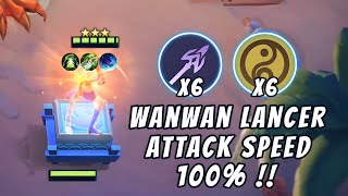 Wanwan Lancer 100% Attack Speed+Damage  !! Magic Chess Mobile Legends.