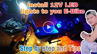 Install 12v LED lights to your E-Bike | step by step and tips | E-Bike Upgrade #EBike #Taiwan_EBike