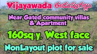 160sq.y West face Non layout plot for sale in Vijayawada//in Edupugallu near villas \u0026 Apartment