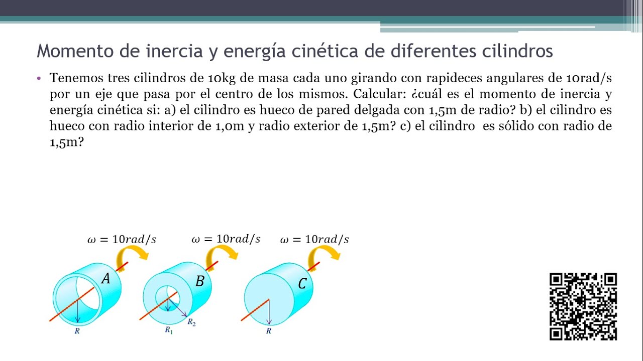 MOMENTO DE INERCIA Y ENERGÍA CINÉTICA ROTACIONAL DE DIFERENTES ...