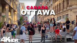 OTTAWA CANADA TOUR 2022  4K VIDEO WALK DOWNTOWN