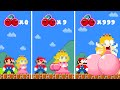 Super Mario Bros. but Mario and 999 Cherry Powerups turn Peach to Giant BUTT | Game Animation