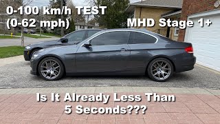 335i e92 N54 MHD Stage 1+ 0-100kph Dragy Test