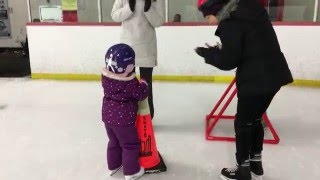 耶! 艾絲琳妹妹第二次溜冰就會站了 (3Y8M) 3 of 3 Aislyn goes ice skating