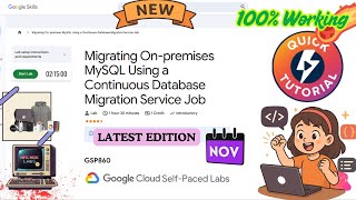 Migrating On-premises MySQL Using a Continuous Database Migration Service Job NEW #GSP860 #qwiklabs