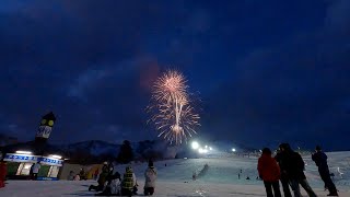 湯沢冬花火2021 in 岩原スキー場 (ラストのスターマイン)