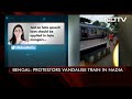 train vandalised in bengal as protests continue over prophet remarks