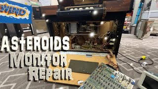 Tricky Repair Of An Asteroids Arcade Cocktail VECTOR Monitor....