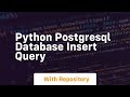 Python postgresql database insert query