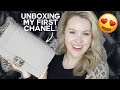 Unboxing my FIRST Chanel Purse | Medium Chanel Boy Bag in Caviar Grey Leather with Silver Hardware