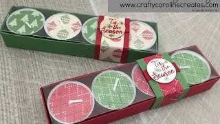 Decorative Tea Light Gift Set - Video Tutorial using Warmth and Cheer by Stampin' Up