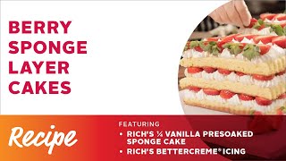 Rich Products Berry Sponge Layer Cake Recipe Video