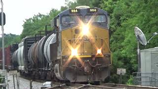 CSX ES44AH 984 w/ Freaky K5LA Action Leads Manifest Q582-25 on 6/27/21 (Part 1)