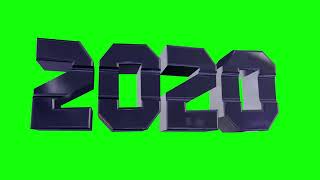 2020 3D Text with flashing effect and green screen for Happy New Year Projects