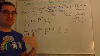 Calc I - Section 2.3(1) Analytical Limits