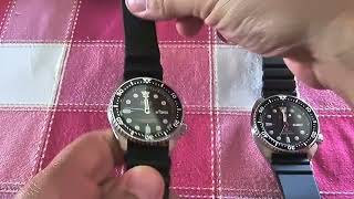 Seiko SKX bezel clicking action Vs Turtle