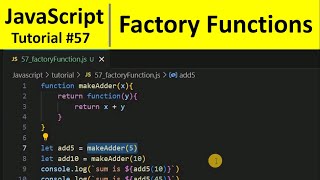 JavaScript Tutorial 57 - Factory Function in JavaScript | Programming For Beginners