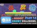 Godot 3.2: Let's Build a 2D Platformer!: Part 14 (Enemy Collisions, Getting Hurt, Enemy Colors!)