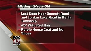 12 year old missing in Ionia County