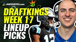 NFL DFS: Build WINNING DraftKings Week 17 NFL DFS Lineups w/ Alex Baker Daily Fantasy Football Picks