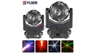 YUER™️ NEW DJ Disco Ball Lyre LED Beam Strobe Projector Moving Head Infinite Rotating Football