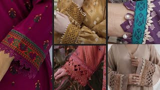 New stylish Sleeves Design | Bazu Designs | Bazu Design With lace organza beads and dori 2025