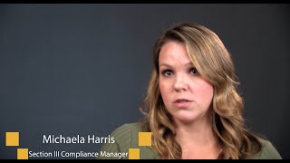 Michaela Harris, Section 3 Compliance Manager Interview