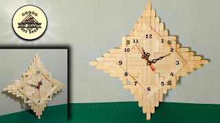 Cara Membuat Jam Dinding dari Stik Es Krim  || Make a wall clock from ice cream sticks