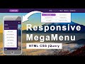 Create Responsive Mega Menu using HTML CSS and jQuery
