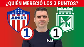 Junior 1-1 Nacional | Liga Dimayor 2023-II | Resumen, Goles y Táctica por Juan Felipe Cadavid